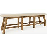 Telluride 85" Counter Height Bench in Distressed Pine